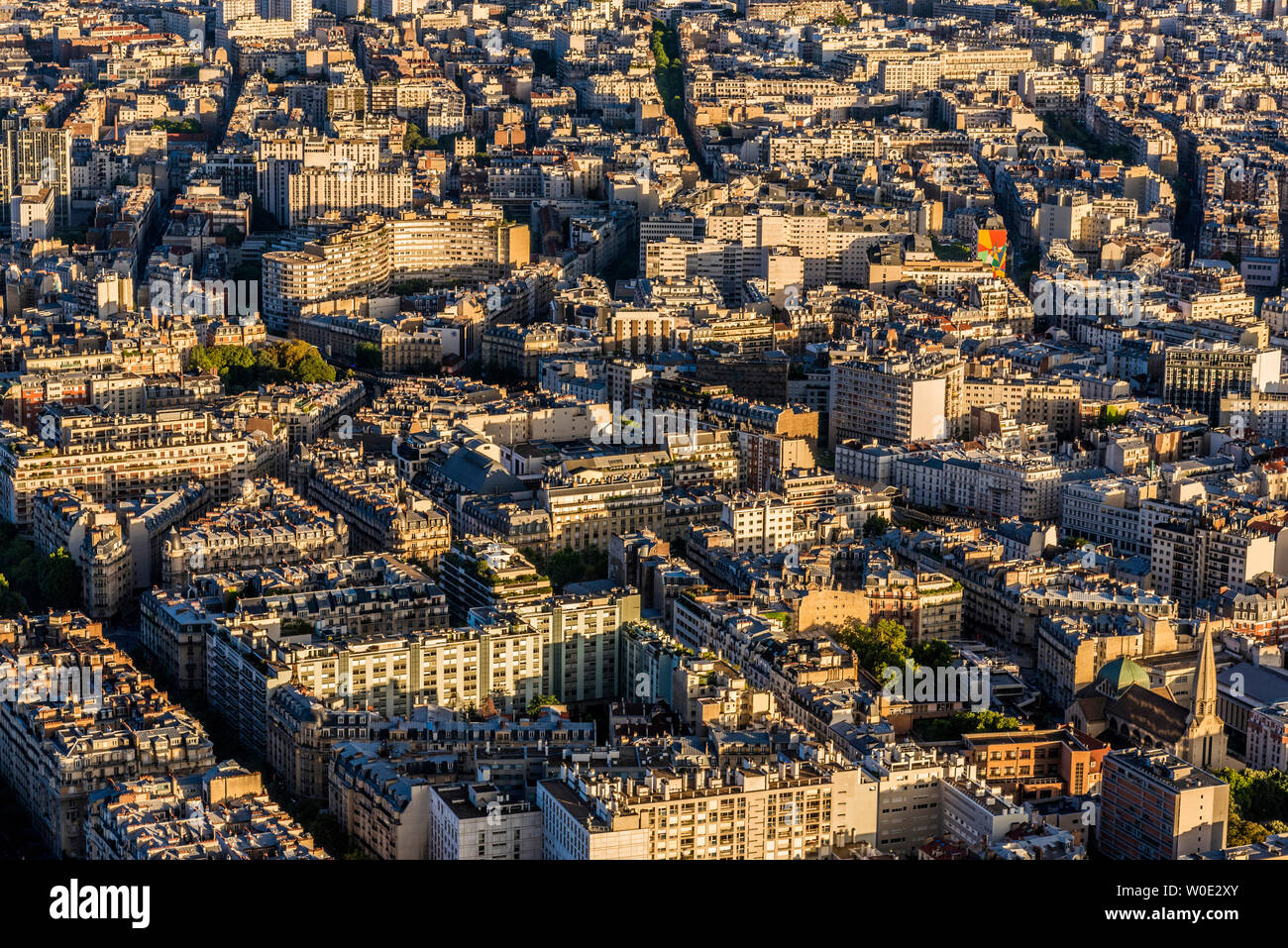 Francia, quindicesimo arrondissement di Parigi, vista dalla Torre Eiffel Foto Stock