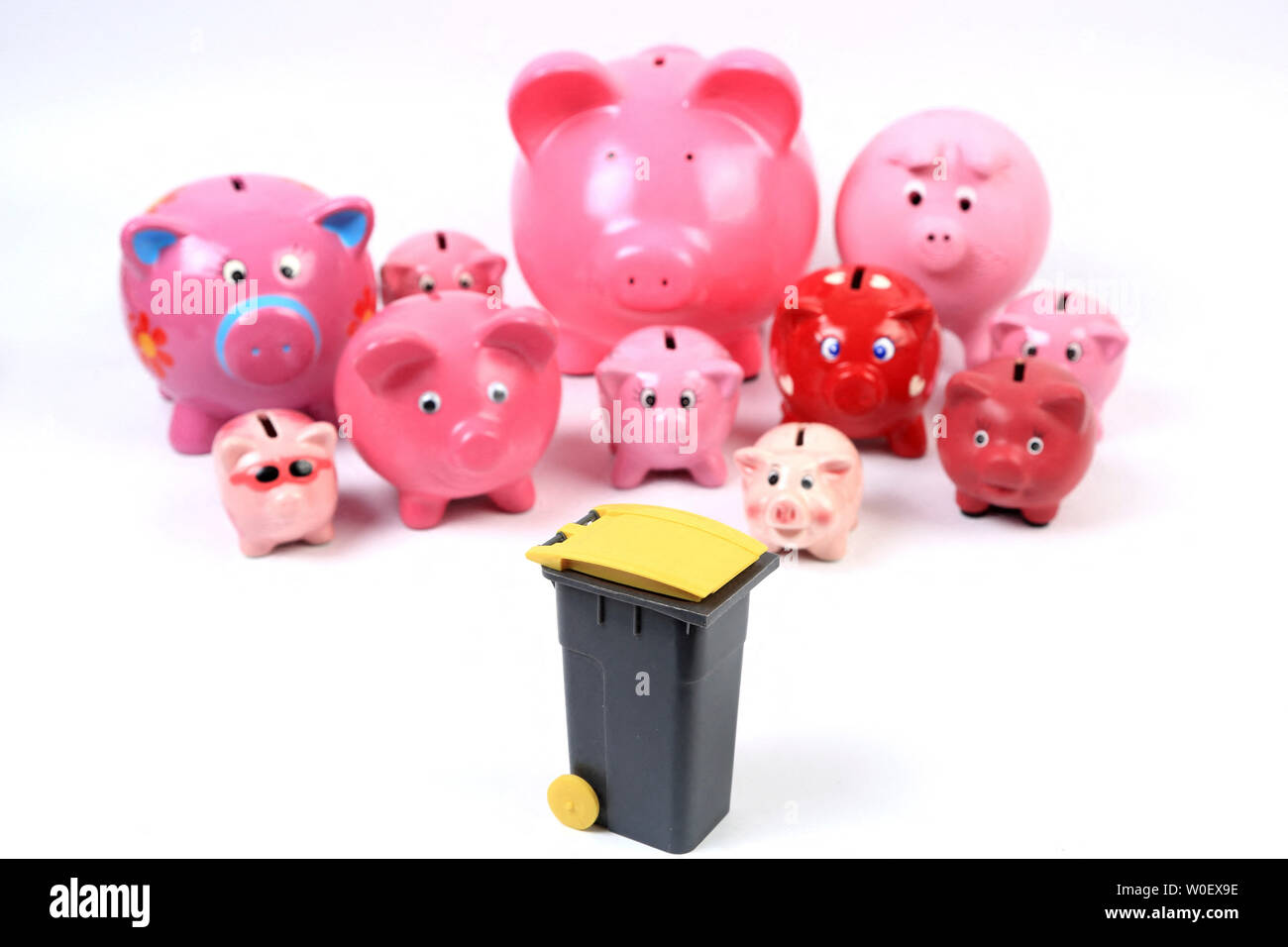 Ancora la vita di un gruppo di banche di maialino Foto Stock