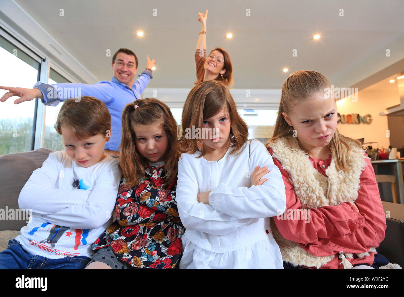 Grande famiglia Foto Stock