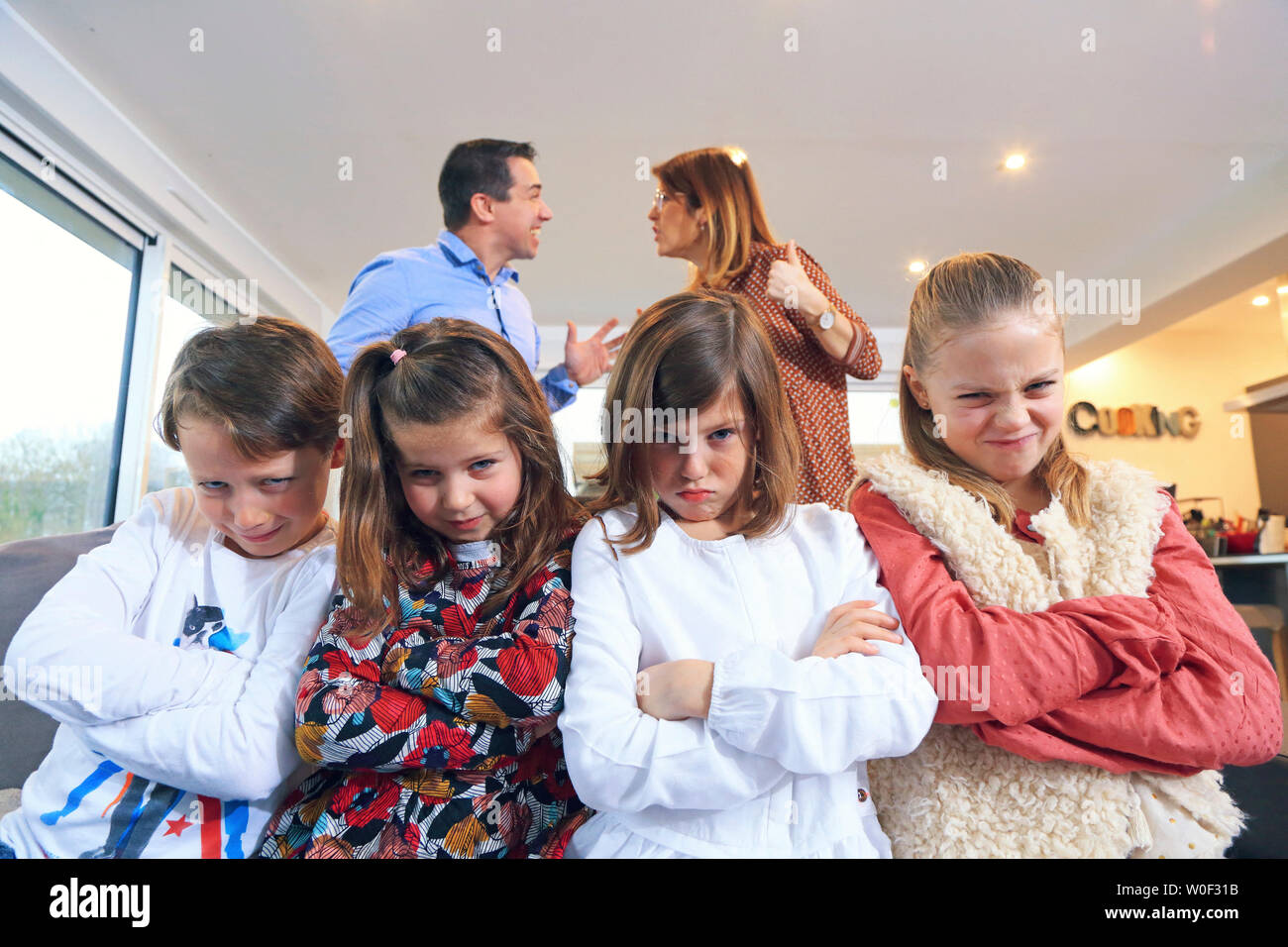Grande famiglia Foto Stock