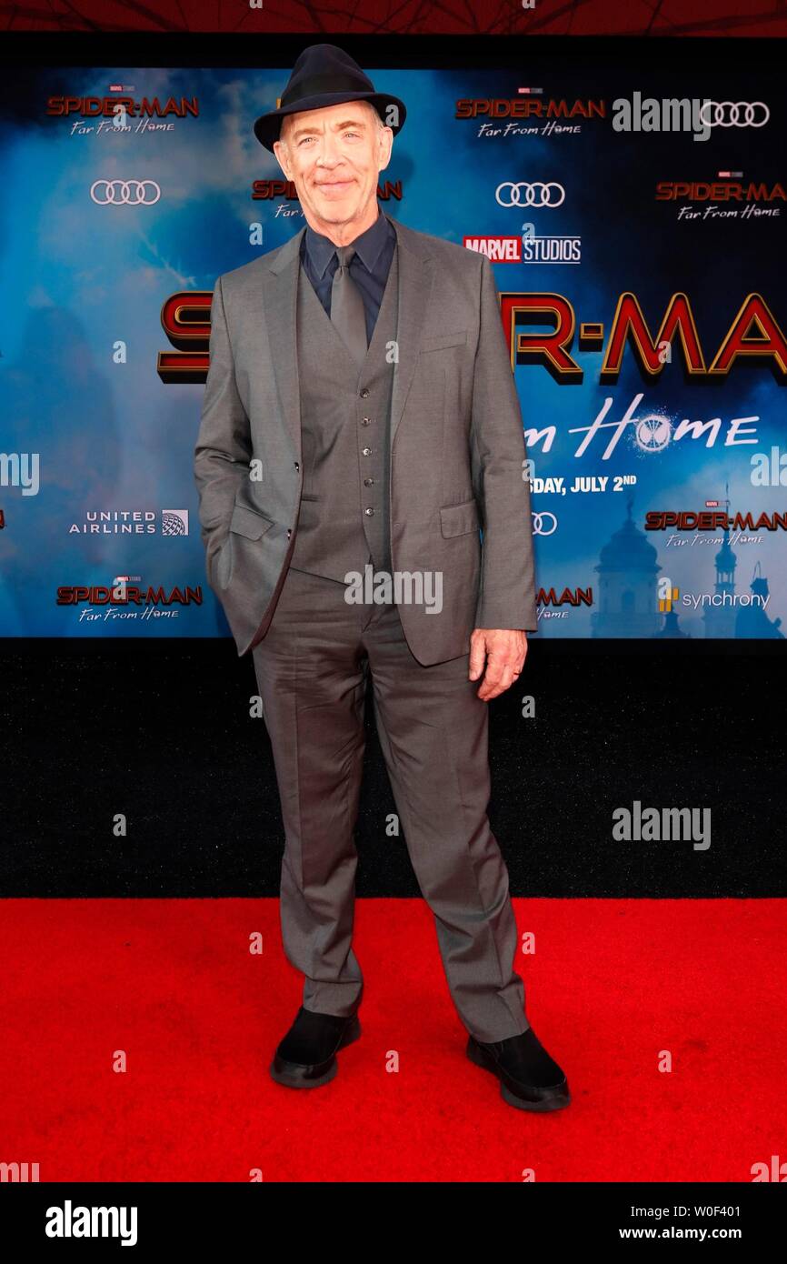JK Simmons presso gli arrivi di SPIDER-MAN LONTANO DA CASA Premiere, TCL Chinese Theatre, Hollywood, CA il 26 giugno 2019. Foto di: Priscilla concedere/Everett Collection Foto Stock