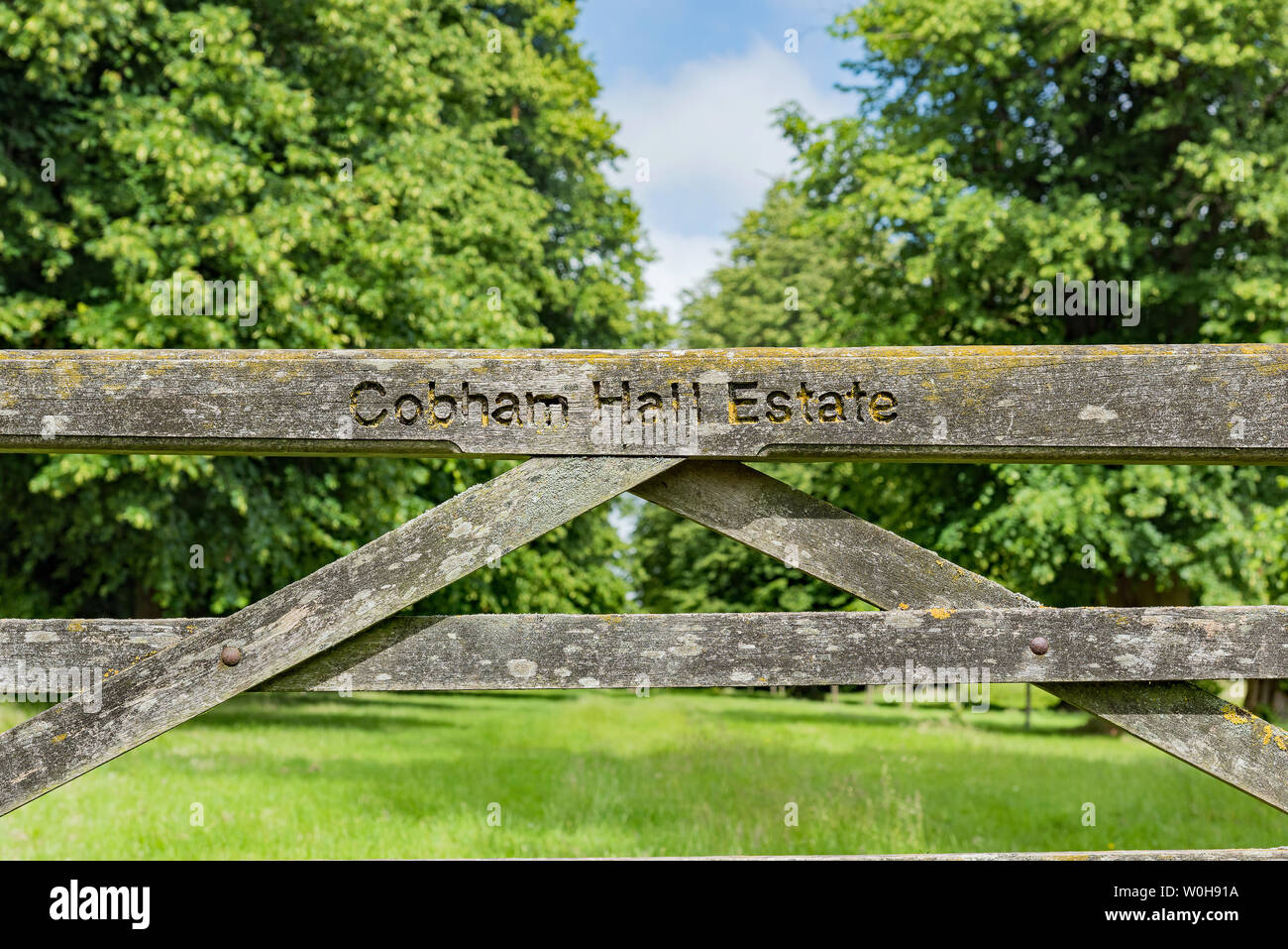 Cobham Hall Estate Lime Gate Lane Foto Stock