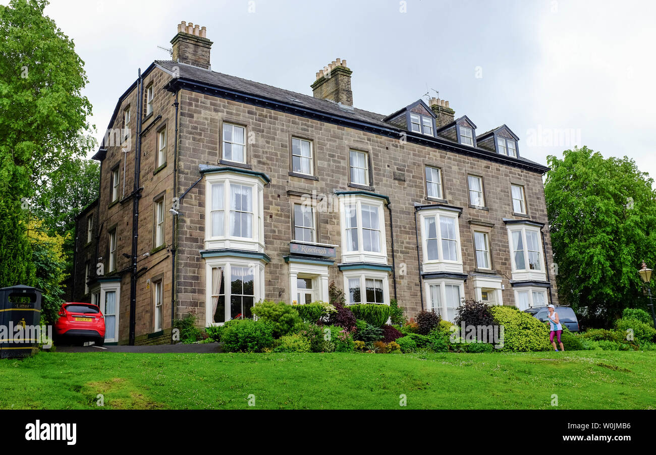 Buxton DERBYSHIRE REGNO UNITO - La Roseleigh B&B guesthouse negli indirizzi di massima per le politiche a piedi Foto Stock