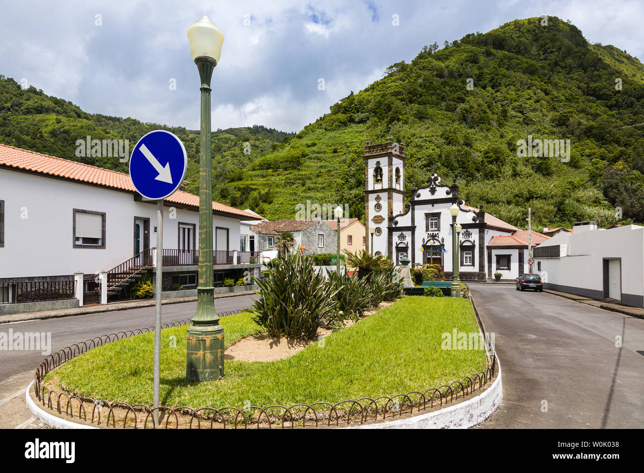 Chiesa di Cheie de Graca in Faial da terra, Sao Miguel, Azzorre, Portogallo Foto Stock