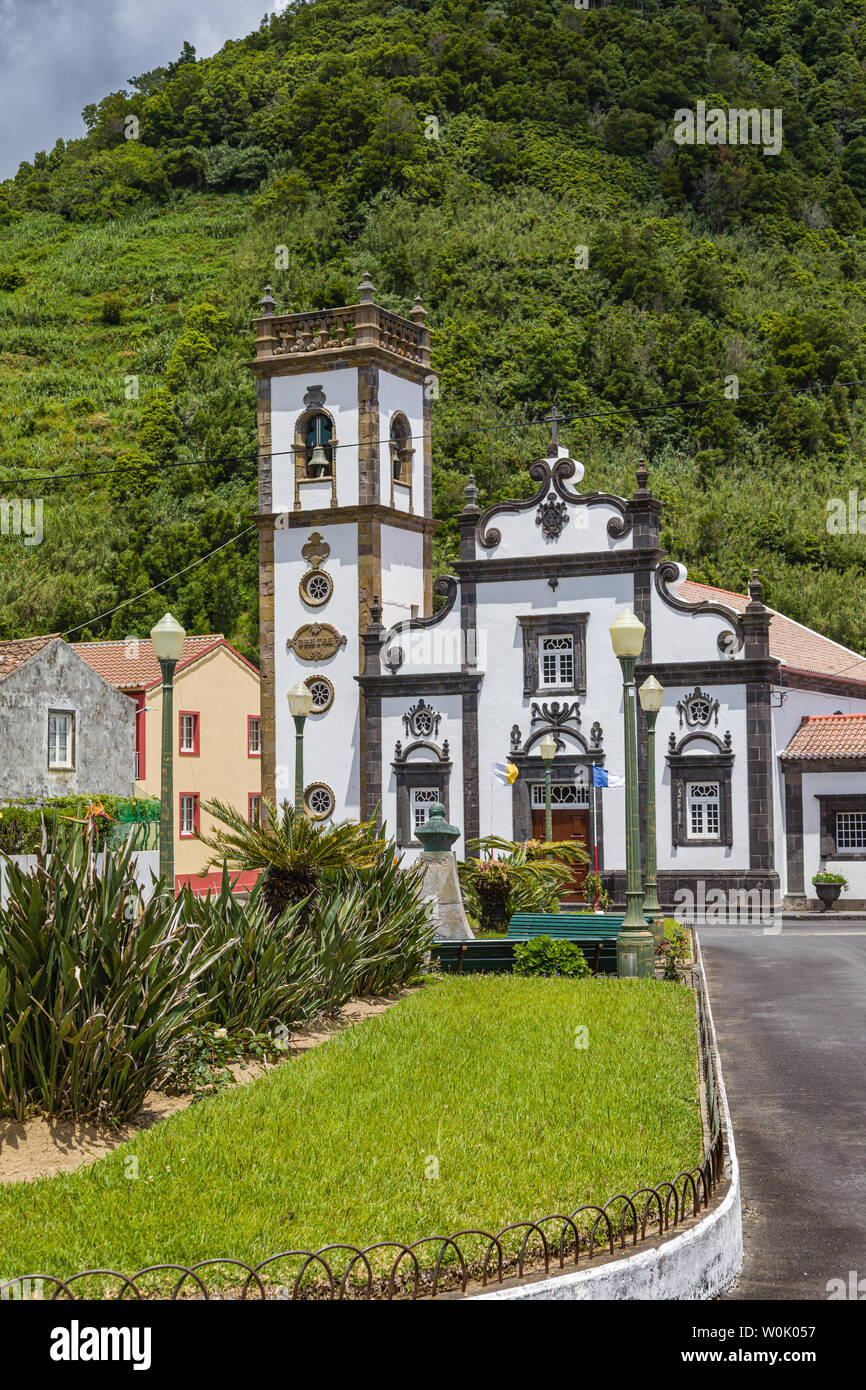 Chiesa di Cheie de Graca in Faial da terra, Sao Miguel, Azzorre, Portogallo Foto Stock