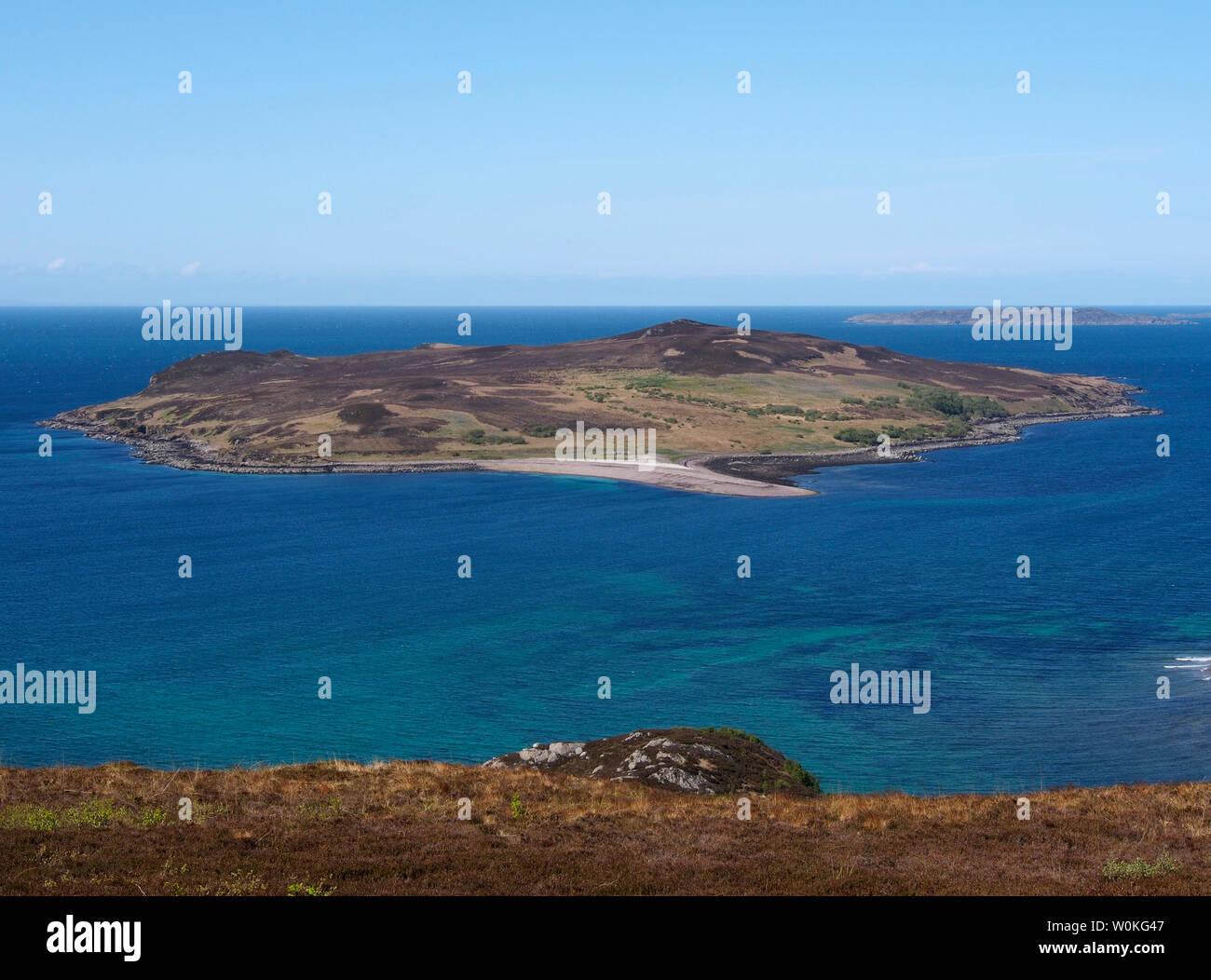 Gruinard Island,Scozia. Sito di antrace test durante la II Guerra Mondiale Foto Stock