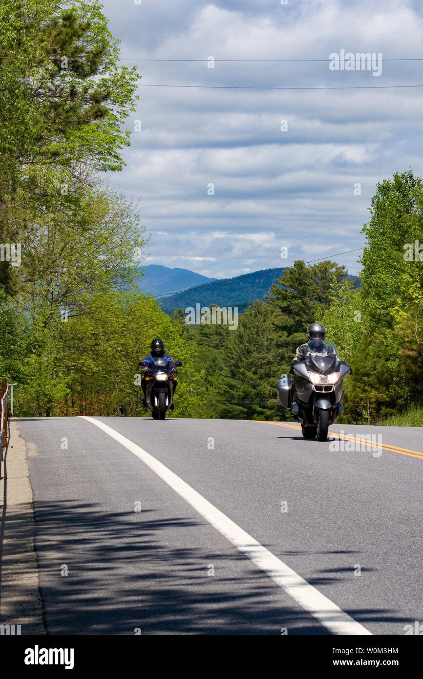 Motociclisti in Adirondacks Foto Stock