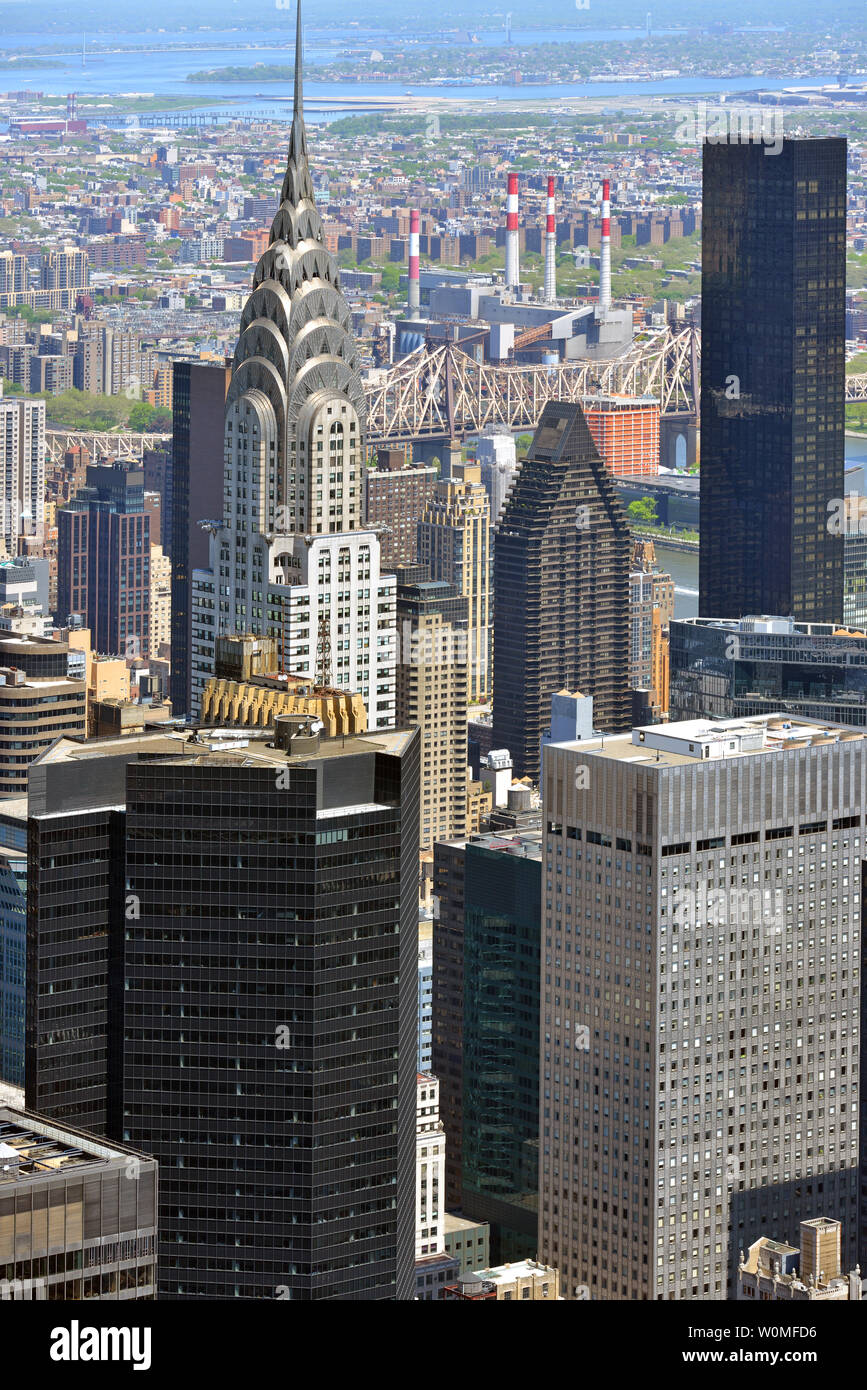 Vista dei grattacieli di New York City Foto Stock
