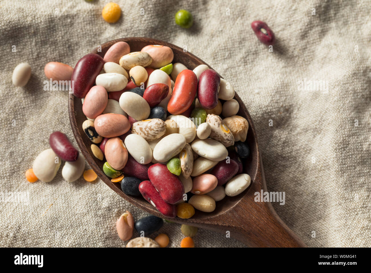 Organico secco Bean assortiti miscela in una ciotola Foto Stock