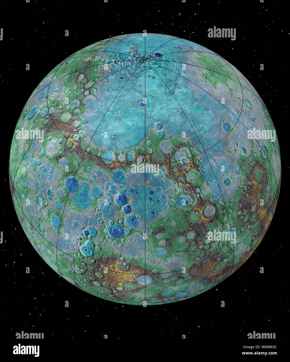 Mappa del mercurio della NASA