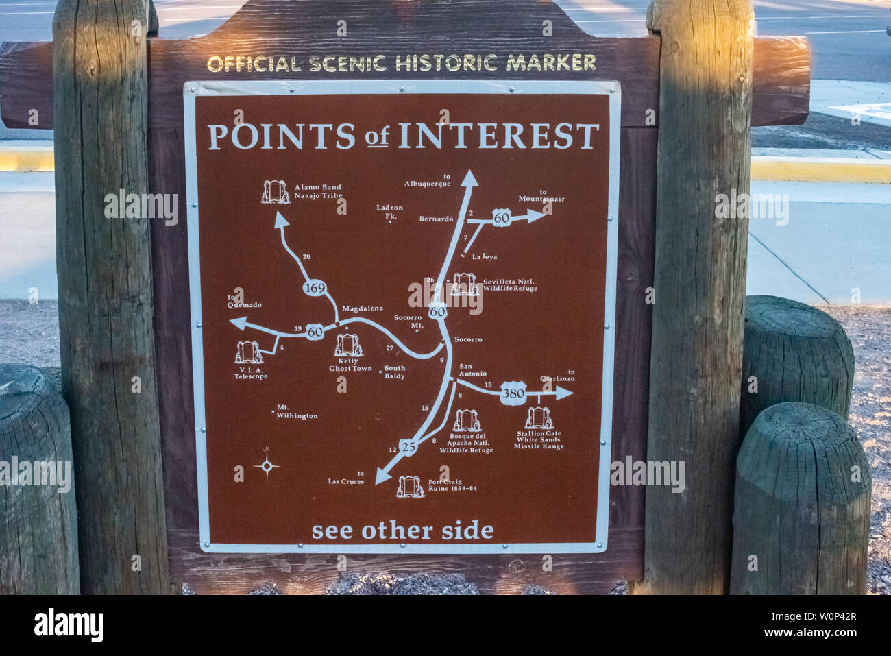 Punti di interesse Accedi Nuovo Messico Foto Stock