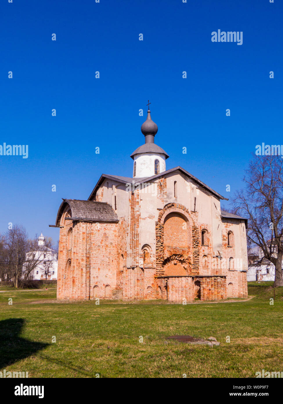 Chiesa della Paraskeva Venerdì Marketplace, Veliky Novgorod, Russia Foto Stock