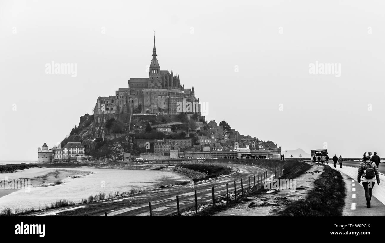 Mont Saint Michel in Normandia FranceMont Saint Michel in Normandia Francia Foto Stock