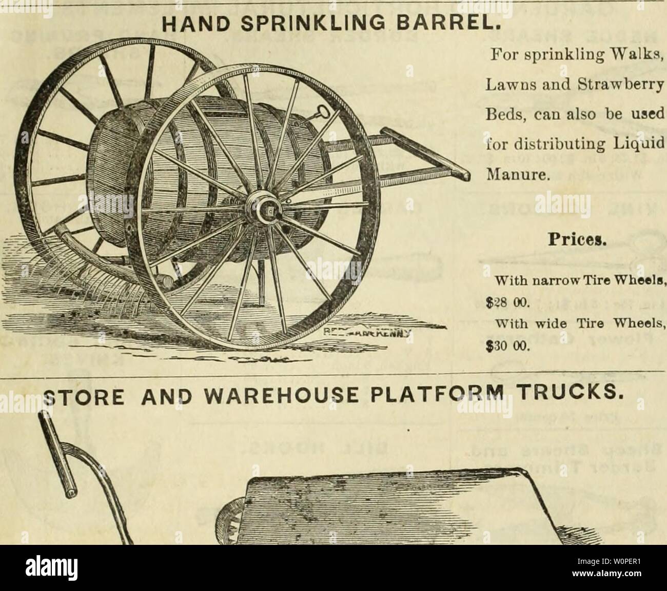 Immagine di archivio da pagina 52 del Catalogo descrittivo delle sementi . Catalogo descrittivo di semi : giardino, campo e fiore, fertilizzanti, &c., agricole e orticole implementa descriptivecatal1889reev Anno: 1889 per la fattoria e giardino. 61 I PREZZI. N. 1, le dimensioni della piattaforma, 3 piedi x 2 piedi $10 00 I n. 4, la dimensione della piattaforma 3. 6 x 2 m. 6 $15 00 ' 2 ' 3 ' 2 ' 2 ' 2 .. .. 12 00 ' 5 ' 3 ' 8 ' 2 ' 8 ... . 18 00 ' 3 ' 3 " 4 " 2 " 4 14 00 I ' 6 ' 3 " 10'-2 '10. 18 00 Siaes speciali realizzati per l'ordine. I carrelli a mano. Foto Stock