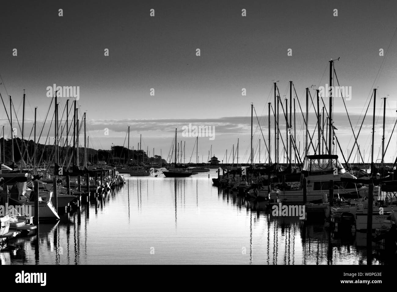 Un porto tranquillo. Foto Stock