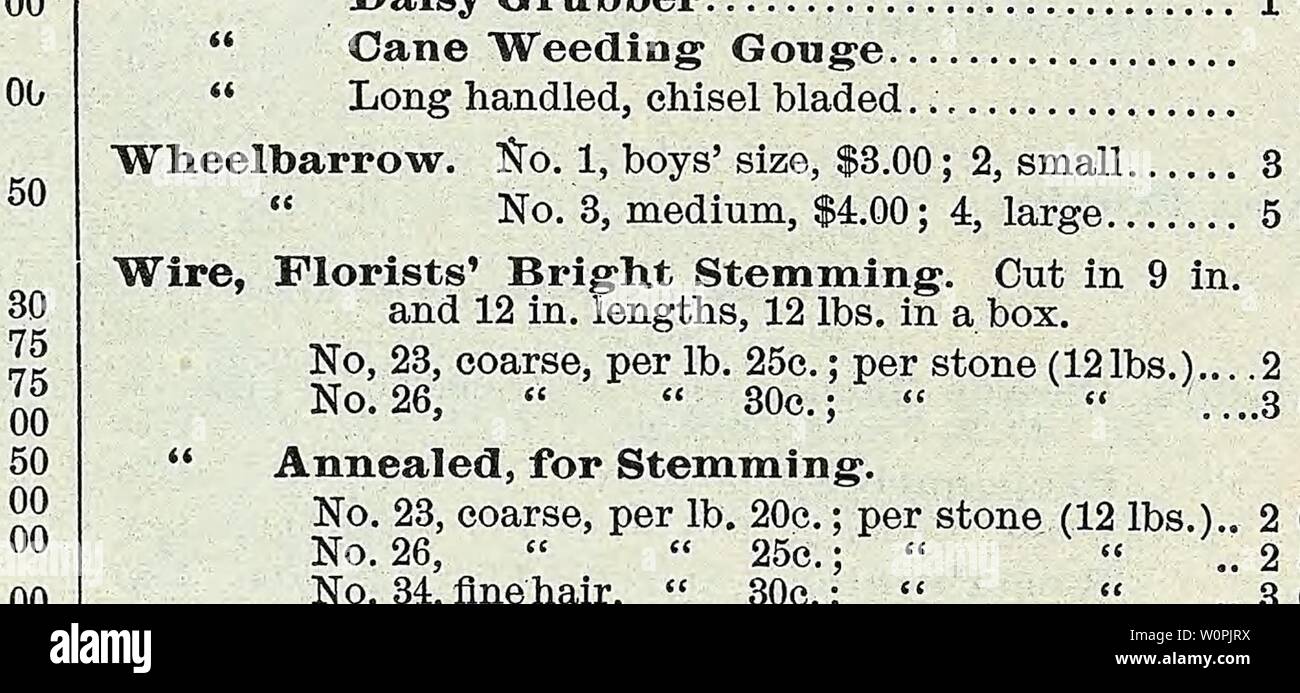 Immagine di archivio da pagina 73 del Catalogo descrittivo delle verdure, fiori. Catalogo descrittivo di verdure, fiori e semi di fattoria Descriptivecata00WeebA Anno: 18uu carrello e Hand-Cart Box. Con 1 a. Pneumatici. $10.25 ' 2 ' ' 11.25 '• 4 ' ' .: 12.25 allegati aggiuntivi. Barile, solo $2,25 canna e i perni di articolazione........ 2,75 perni, per coppia 50 di attacco degli sprinkler 3,25 Porce o pompa a spruzzo (GEM). 7.00 Leaf indietro 5.00 Scatola Hand-Cart 3.00 , TBTJCK E WATEB BARREI. Il "Apollo" LAWN SWEEPER si riuniranno foglie, ramoscelli, coni e sporco di tutti i tipi, finora impossibili da rimuovere a mano. Foto Stock