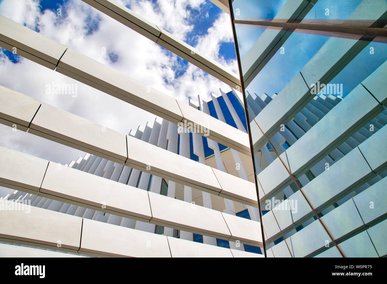 Lisbona, Portugal-May 20, 2019: architettura moderna di Lisbona, EDP Portogallo edificio di energia Foto Stock