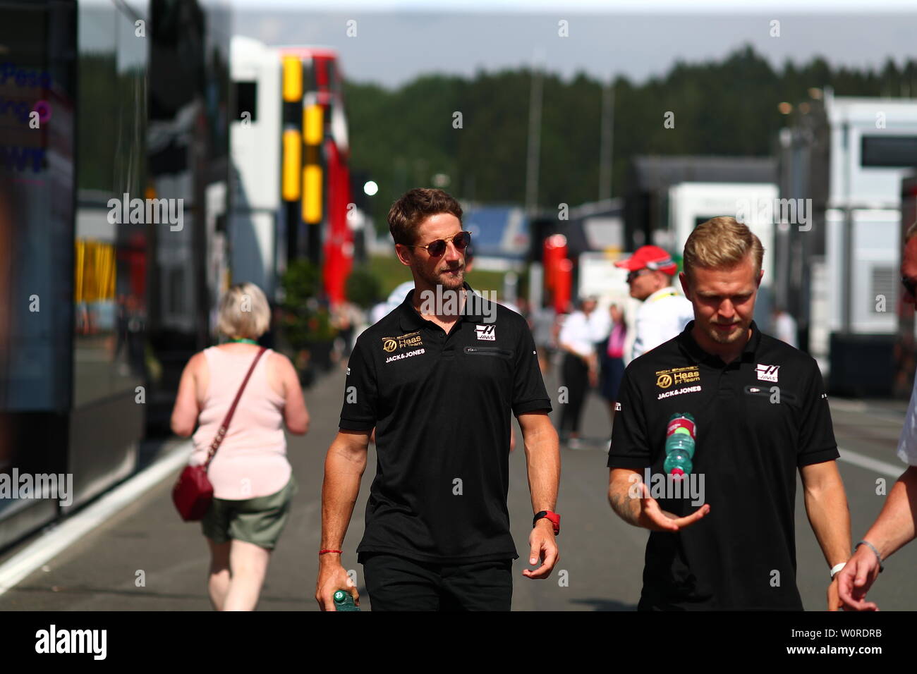 Spielberg, Austria. 25 Ago, 2018. #08 Romain Grosjean, Haas Team di F1. Austrian Grand Prix 2019 Spielberg. Credit: Indipendente Agenzia fotografica/Alamy Live News Foto Stock