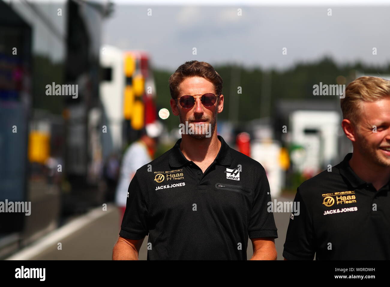 Spielberg, Austria. 25 Ago, 2018. #08 Romain Grosjean, Haas Team di F1. Austrian Grand Prix 2019 Spielberg. Credit: Indipendente Agenzia fotografica/Alamy Live News Foto Stock