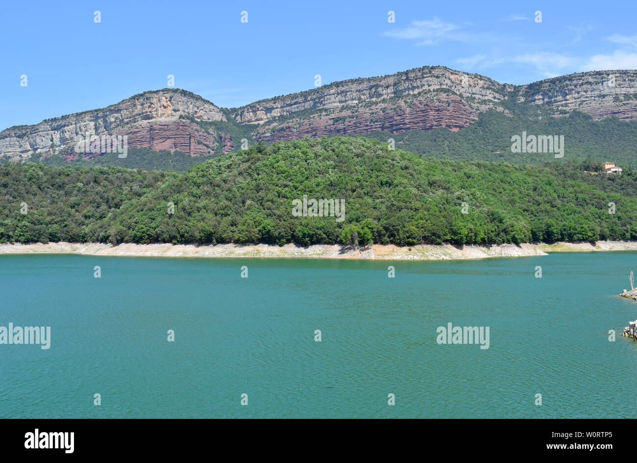 Pantano de Sau nella provincia di Barcellona Foto Stock