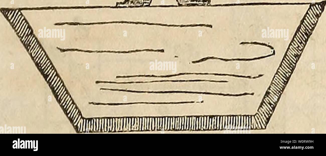 Immagine di archivio da pagina 548 di Der wiesenbau in seinem ganzen. Der wiesenbau in seinem ganzen umfange derwiesenbauinse00hafe Anno: 1847 ~ 521 - fort, geformtes 93rett, mld)t$ un ben untern Tanten mit (£ifenf&GT;feIes$ eine tüge gegeben, bamit e$ nt#t fo leicht umfaflen famu §♦ 292, e e • -V-X- // geflfteenbe Heine fleufjen tau, wenn fotee &gt;su £ol$ gemalt werben, gtfct uomo nacfyfteljenb Mxftify f nete gornn Foto Stock