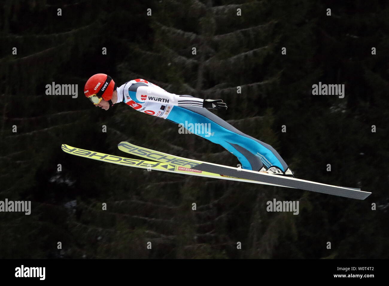 Vinzenz Geiger (SC Oberstdorf) beim Weltcupfinale NK Qualifikation Schonach Foto Stock