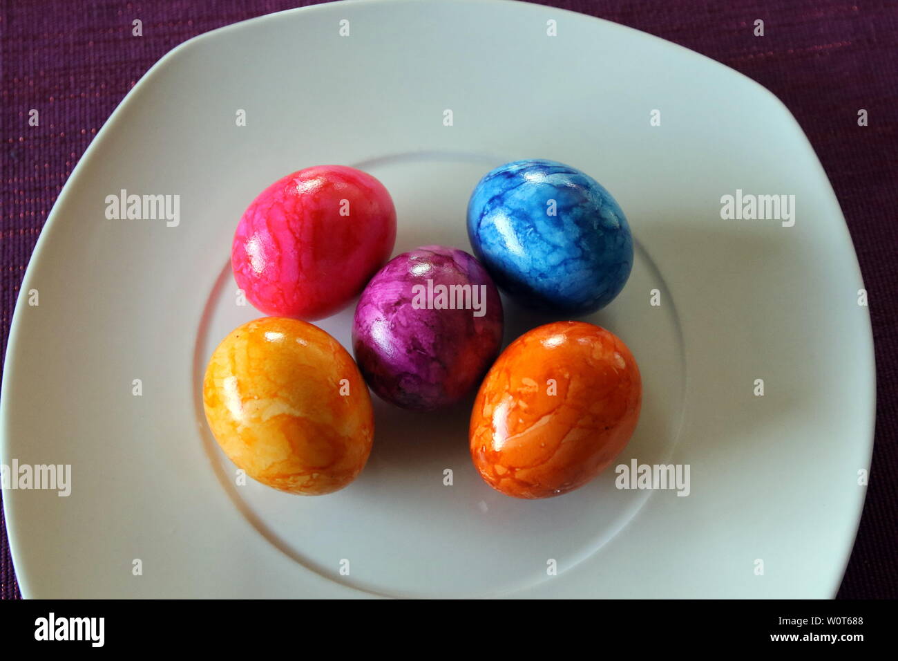 Themenbild - Ostern, Eier, Osterhase Foto Stock