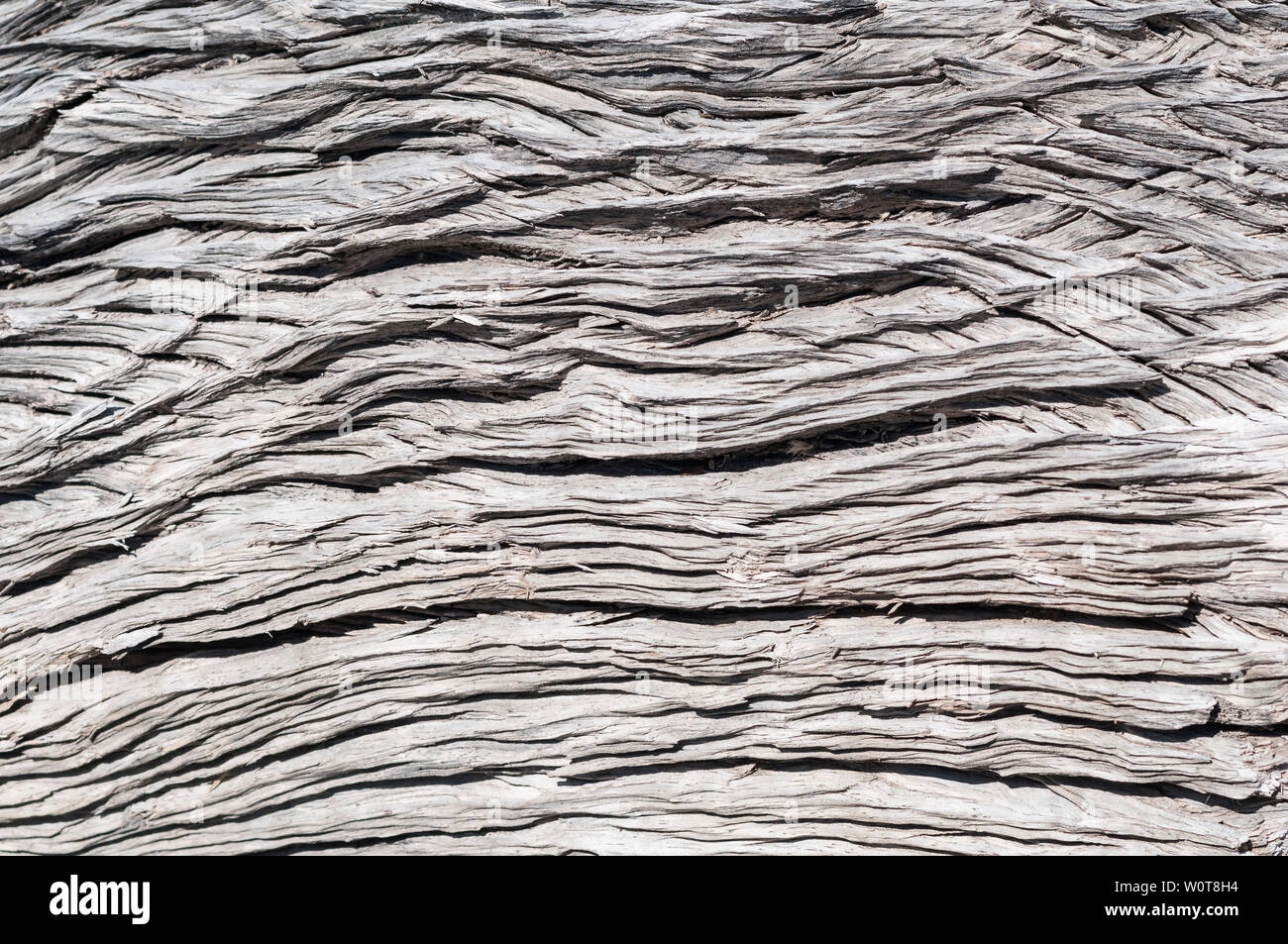 Rustikaler grauer Holz Hintergrund mit Struktureffekt. Foto Stock