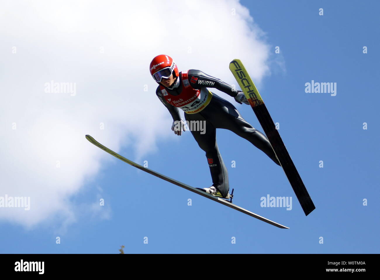 Katharina Althaus (SC Oberstdorf) bei der Skisprung DM Einzel Hinterzarten 2018 Foto Stock