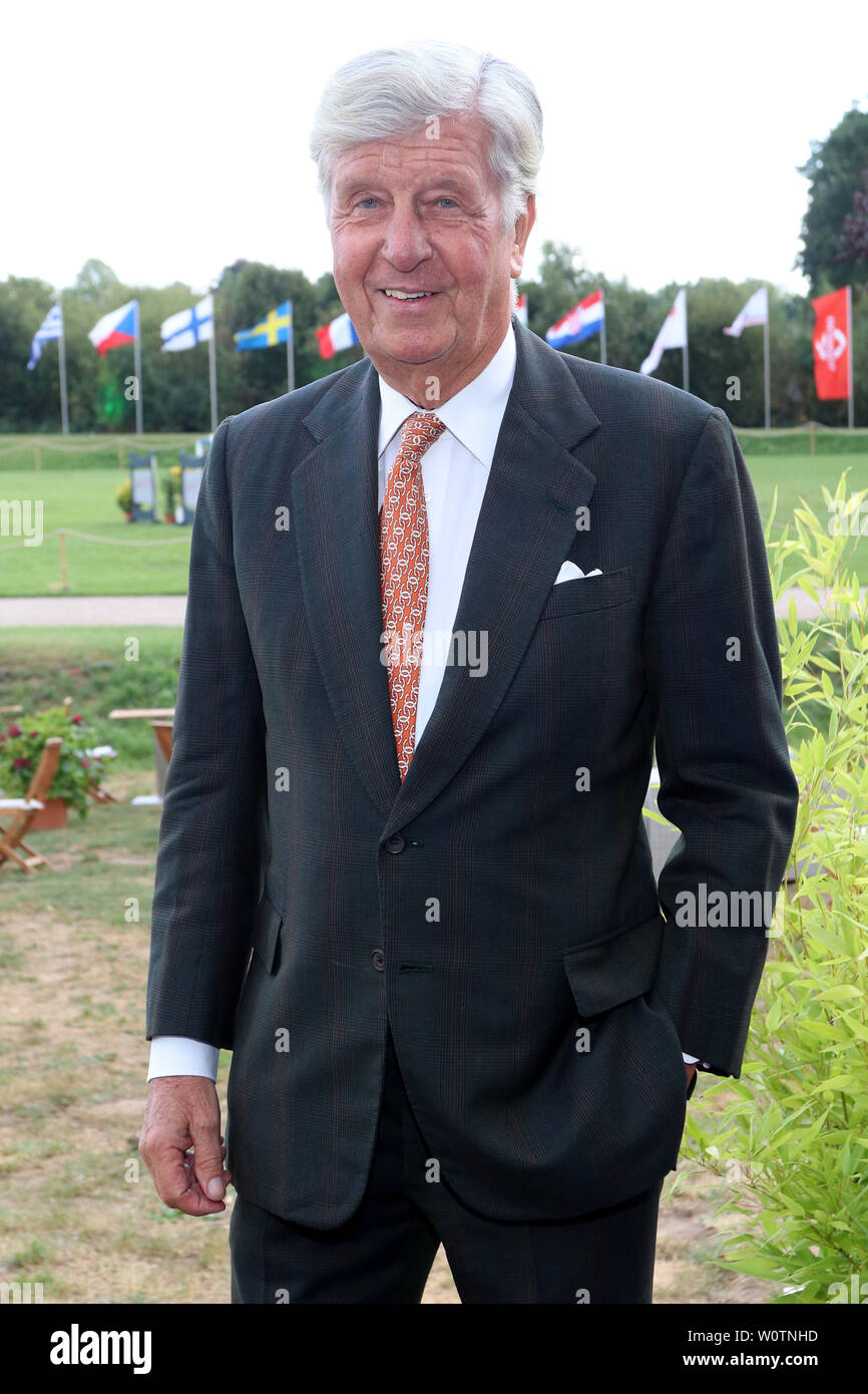 Albert Darboven, incandescenza & Glory-Charity-cena da Cornelia Poletto, Erdbeerhof Glantz Delingsdorf bei Hamburg, 10.08.2018 Foto Stock