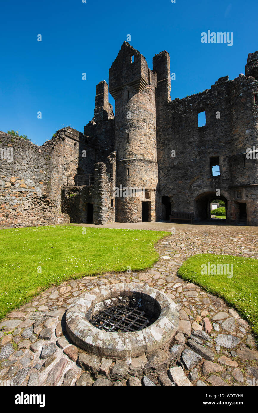 Balvenie Castle, Dufftown, murene, Scozia. Foto Stock