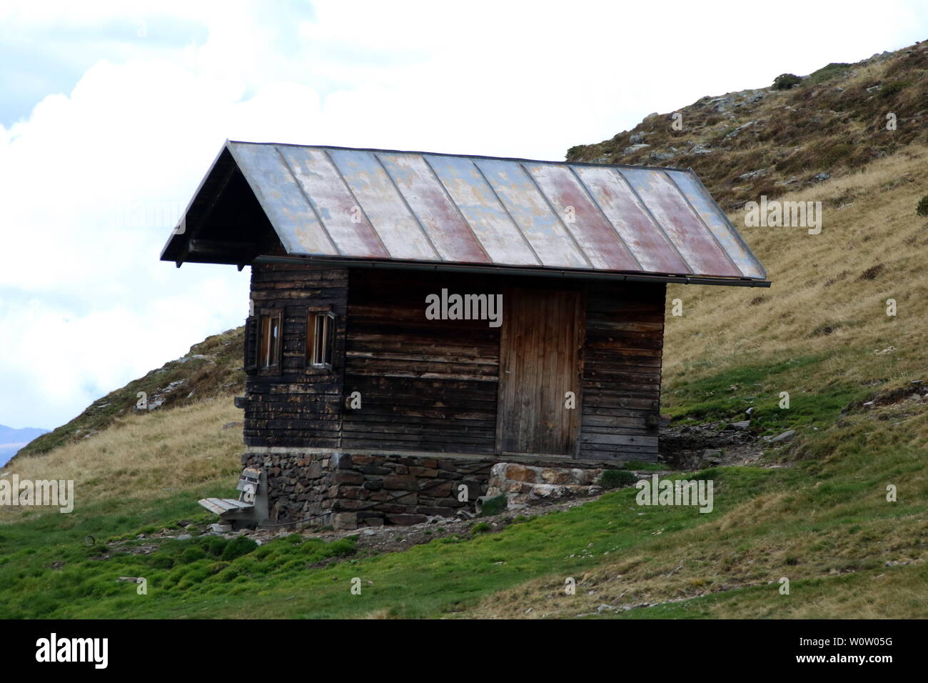 Berghuette am Hoehenweg von der Plose in Suedtirol /Alto Adige 2018 Foto Stock