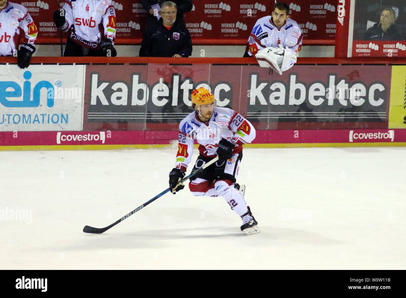 Chad Nehring (Bremerhaven), 11. Sptg. DEL 18-19: SERC Wildwings vs. Fischtown Pinguins Bremerhaven Foto Stock