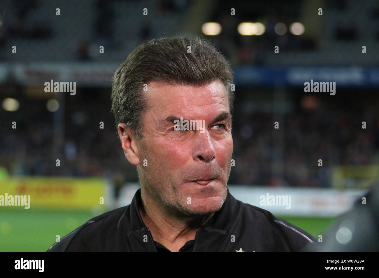 Allenatore Dieter Hecking (Gladbach), 1. BL: 18-19: 9. Sptg. - SC Freiburg vs. Borussia Moenchengladbach DFL REGOLAMENTI VIETANO QUALSIASI USO DI FOTOGRAFIE come sequenze di immagini e/o quasi-Video Foto: Joachim Hahne/johapress Foto Stock