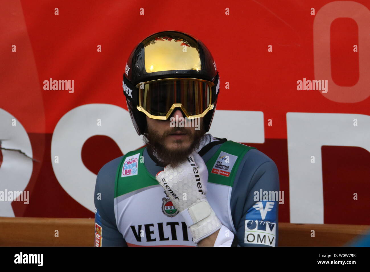 Manuel Fettner (Österreich / AUT), Qualifikation Vierschanzentournee Oberstdorf 18-19 Foto Stock