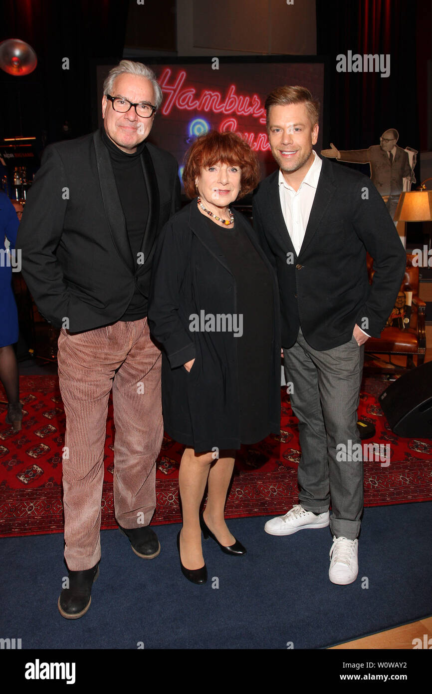 Stefan Gwildis, Hannelore Hoger, Tom Gaebel, Amburgo suoni, Heinz Erhardt - seine Musik, Rolf Liebermann Studio Hamburg, 13.02.2019 Foto Stock