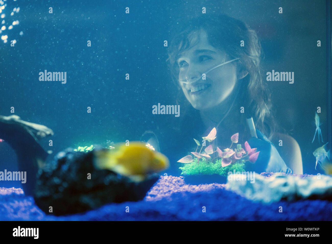 Cinque piedi distante è un 2019 American dramma romantico film diretto da Justin Baldoni e scritto da Mikki Daughtry e Tobias Iaconis. Questa fotografia è fornito per il solo uso editoriale ed è il copyright del film company e/o il fotografo designato assegnato dal film o società di produzione. Foto Stock