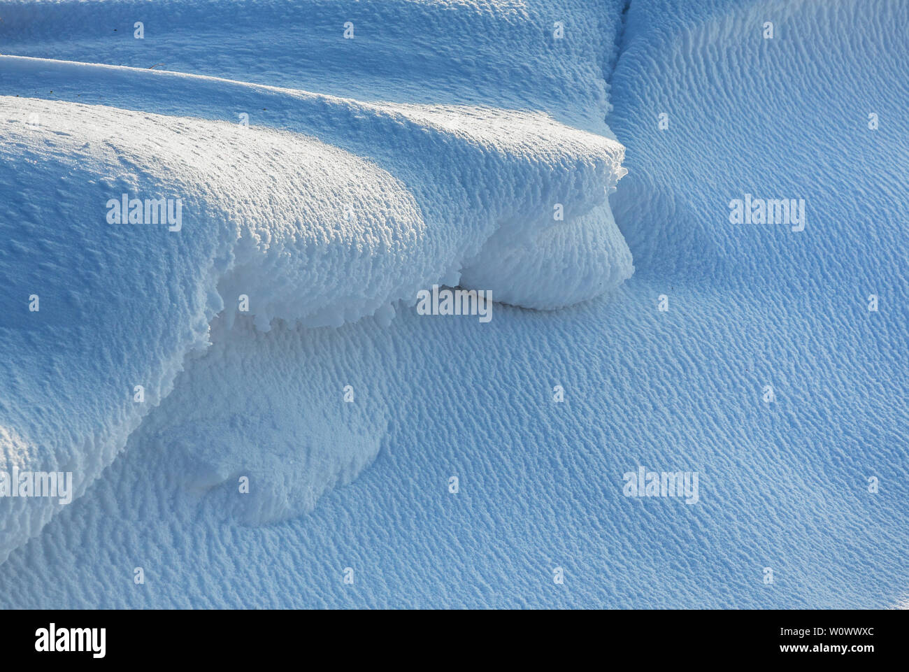 Close-up di thick snow drift Foto Stock