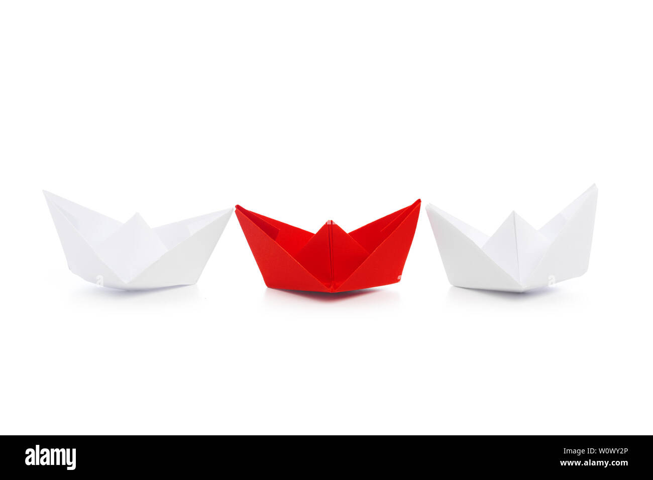 Vincitore carta rossa nave Foto Stock