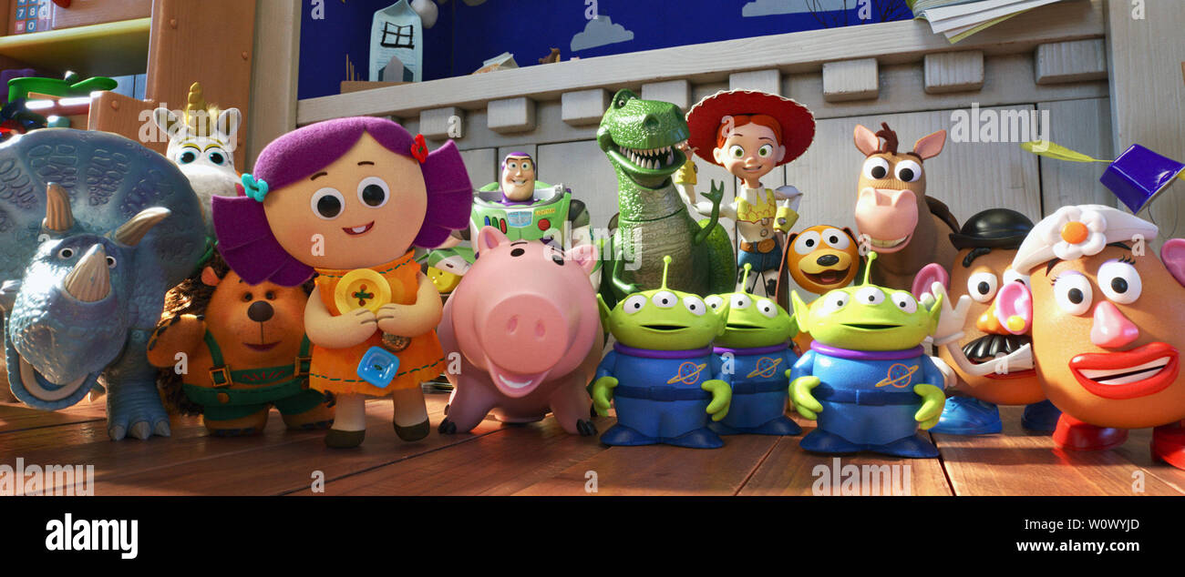 Toy Story 4 è un imminente American 3D calcolatore-animated commedia film prodotto da Pixar Animation Studios per Walt Disney Pictures. È il quarto episodio della Pixar Toy Story serie. Questa fotografia è fornito per il solo uso editoriale ed è il copyright del film company e/o il fotografo designato assegnato dal film o società di produzione. Foto Stock