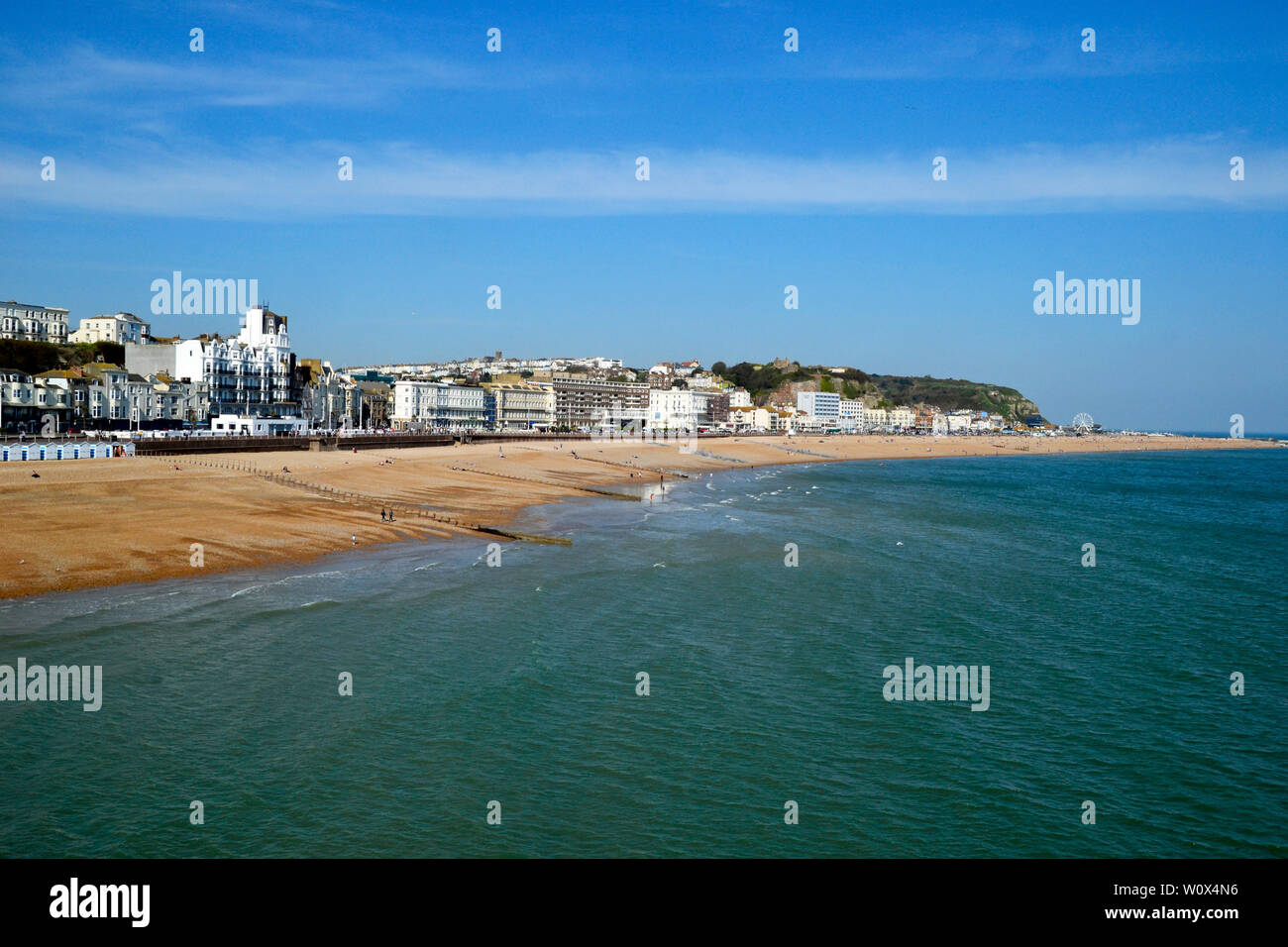Spiaggia di Hastings, Hastings, East Sussex, Regno Unito Foto Stock