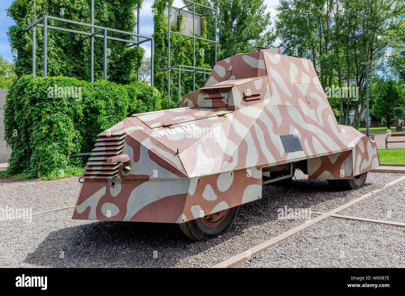 Replica del personale armato vettore " Kubus'. La Warsaw Rising Museum. Varsavia, mazovian provincia, Polonia. Foto Stock