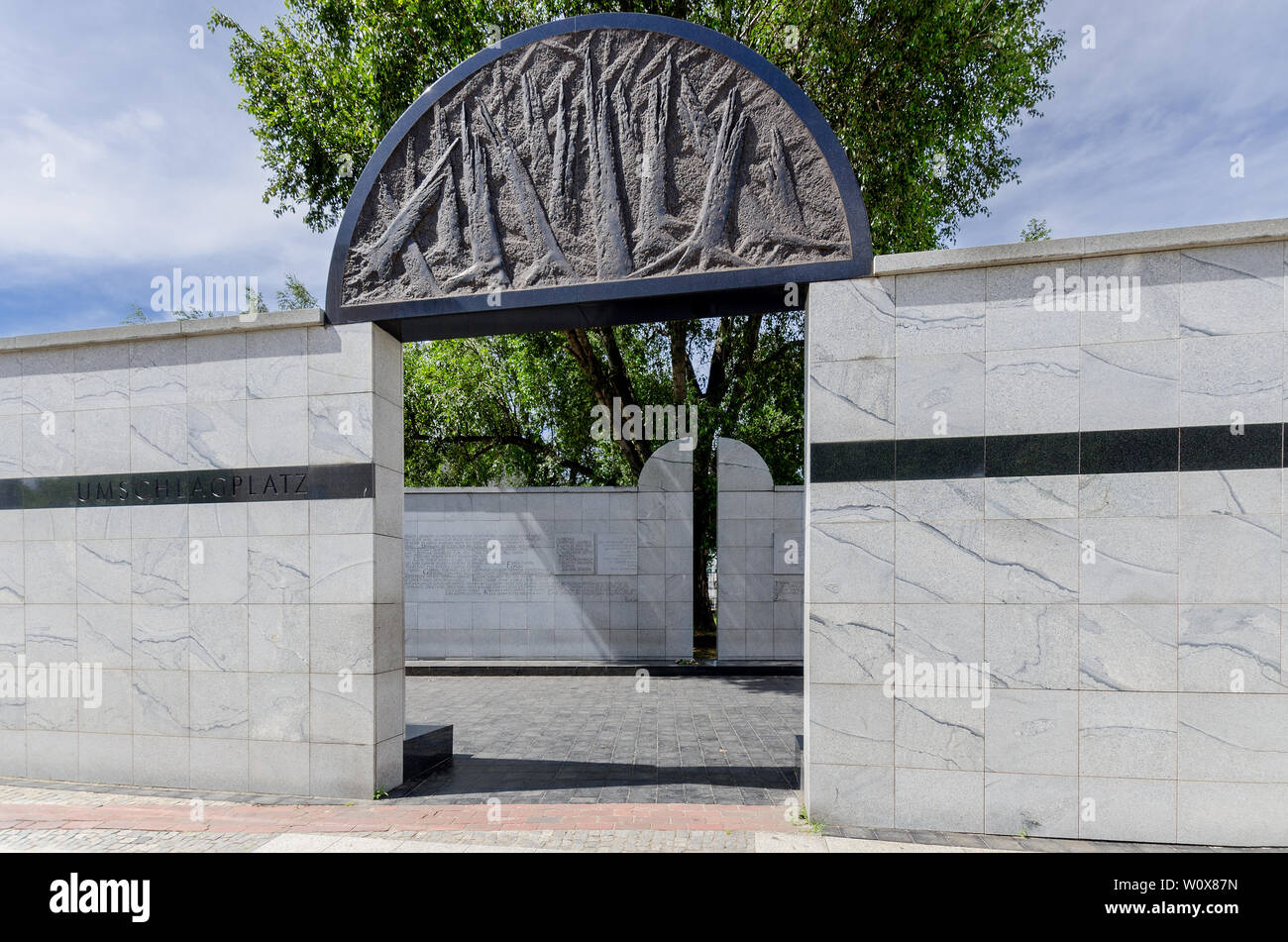 Umschlagplatz del Ghetto di Varsavia memorial. Varsavia, mazovian provincia, Polonia. Foto Stock