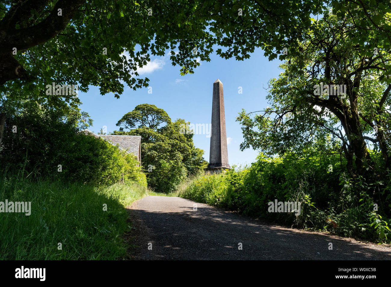 Buchanan monumento in memoria di George Buchanan, Stirlingshire, Scotland, Regno Unito Foto Stock