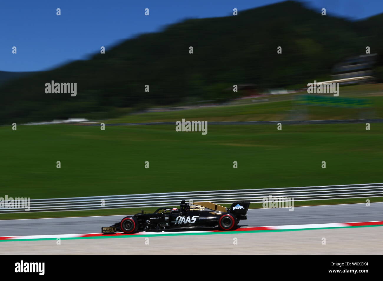 Spielberg, Austria. 25 Ago, 2018. #08 Romain Grosjean, Haas Team di F1. Austrian Grand Prix 2019 Spielberg. Credit: Indipendente Agenzia fotografica/Alamy Live News Foto Stock