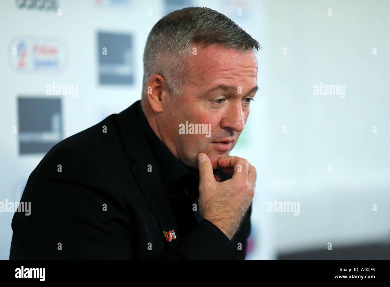 Paul Lambert - Nuovo Ipswich Town Manager Conferenza stampa - 30 Ottobre 2018 Foto Stock