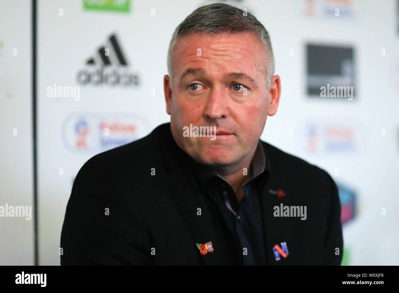 Paul Lambert - Nuovo Ipswich Town Manager Conferenza stampa - 30 Ottobre 2018 Foto Stock