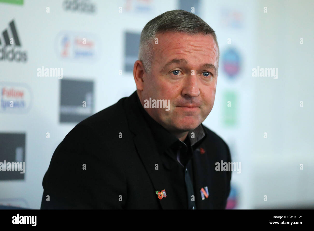 Paul Lambert - Nuovo Ipswich Town Manager Conferenza stampa - 30 Ottobre 2018 Foto Stock