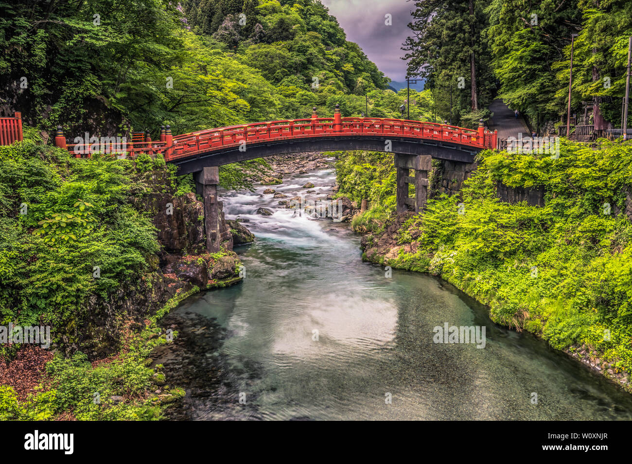 Nikko - Maggio 22, 2019: ponte Shinkyo in Nikko, Giappone Foto Stock