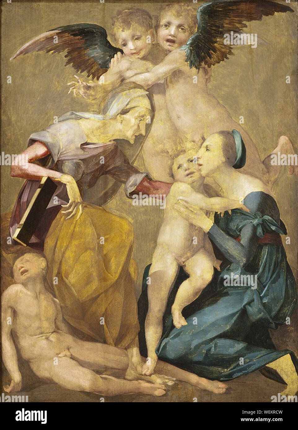 Giovanni Battista di Jacopo a.k.a Rosso Fiorentino - Sacra Famiglia 1520 Foto Stock